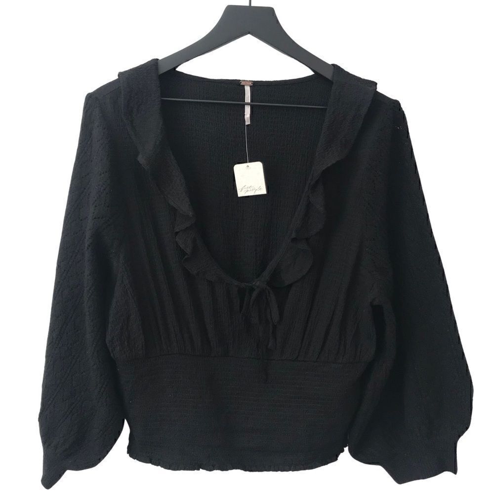 New! Free People Billie Pointelle Knit Sweater Top